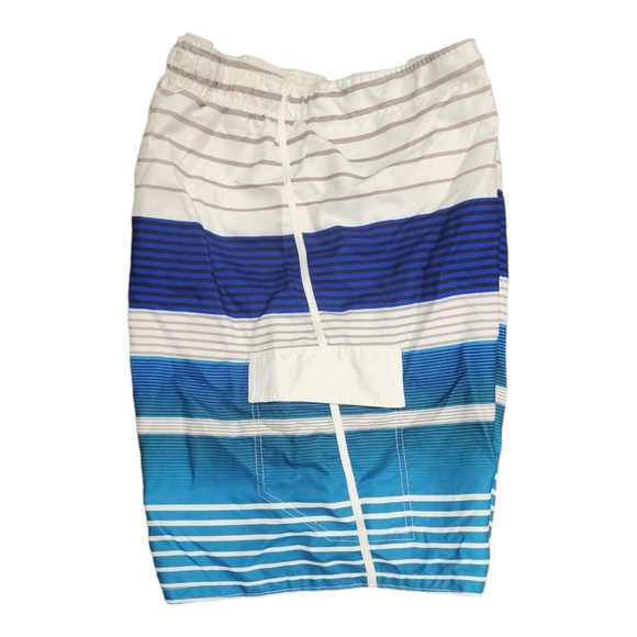 OP Men's Blue White Striped Swim/Board Trunks Size 2XL - Picture 3 of 11